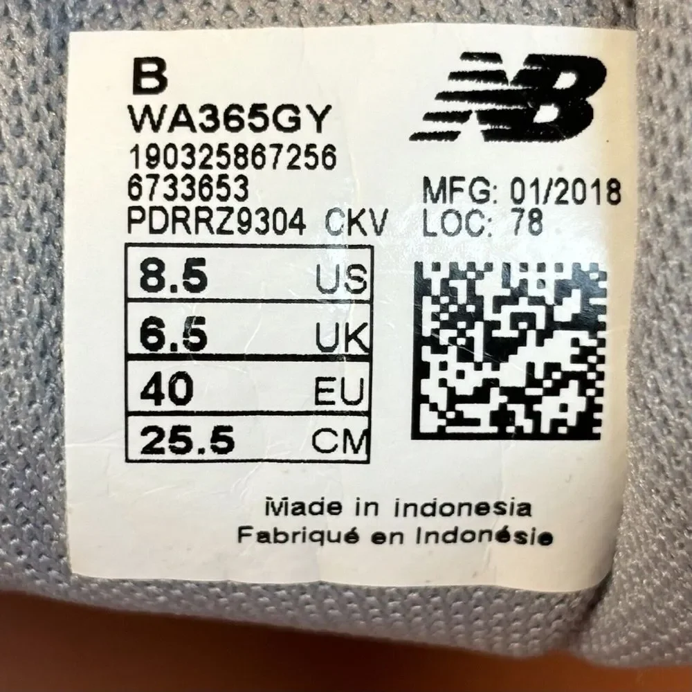 Size 8.5 - New Balance 365 Grey Style: WA36556Y‎ Memory Sole Crush Women's